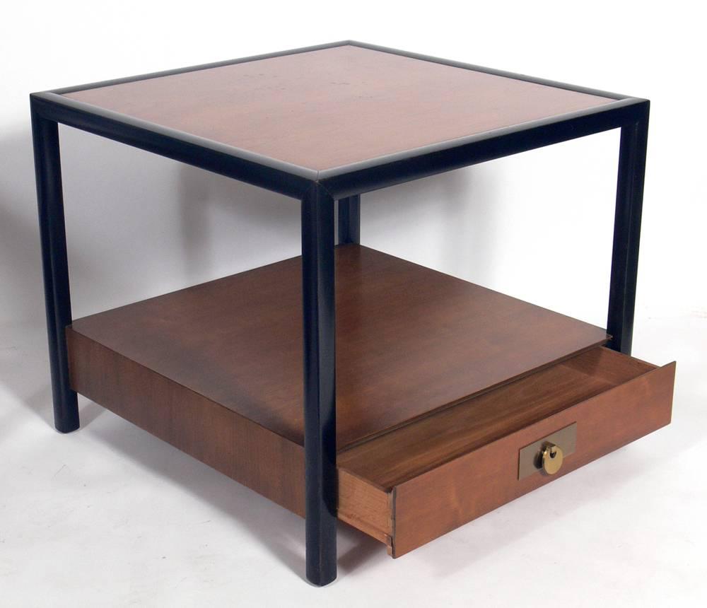 American Pair of Clean-Lined Night Stands or End Tables by Michael Taylor for Baker