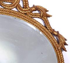 Carved and Gilt Rope Mirror, circa 1940s