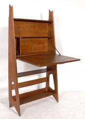French Secretary and Bookshelf by Rene Gabriel
