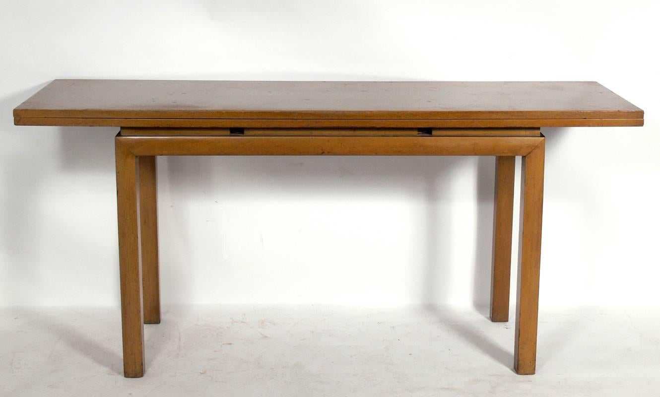 flip top console to dining table