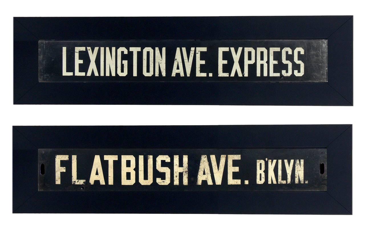 American Selection of 1950s NYC Bus Signs