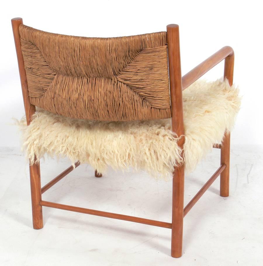 woven mid century chair