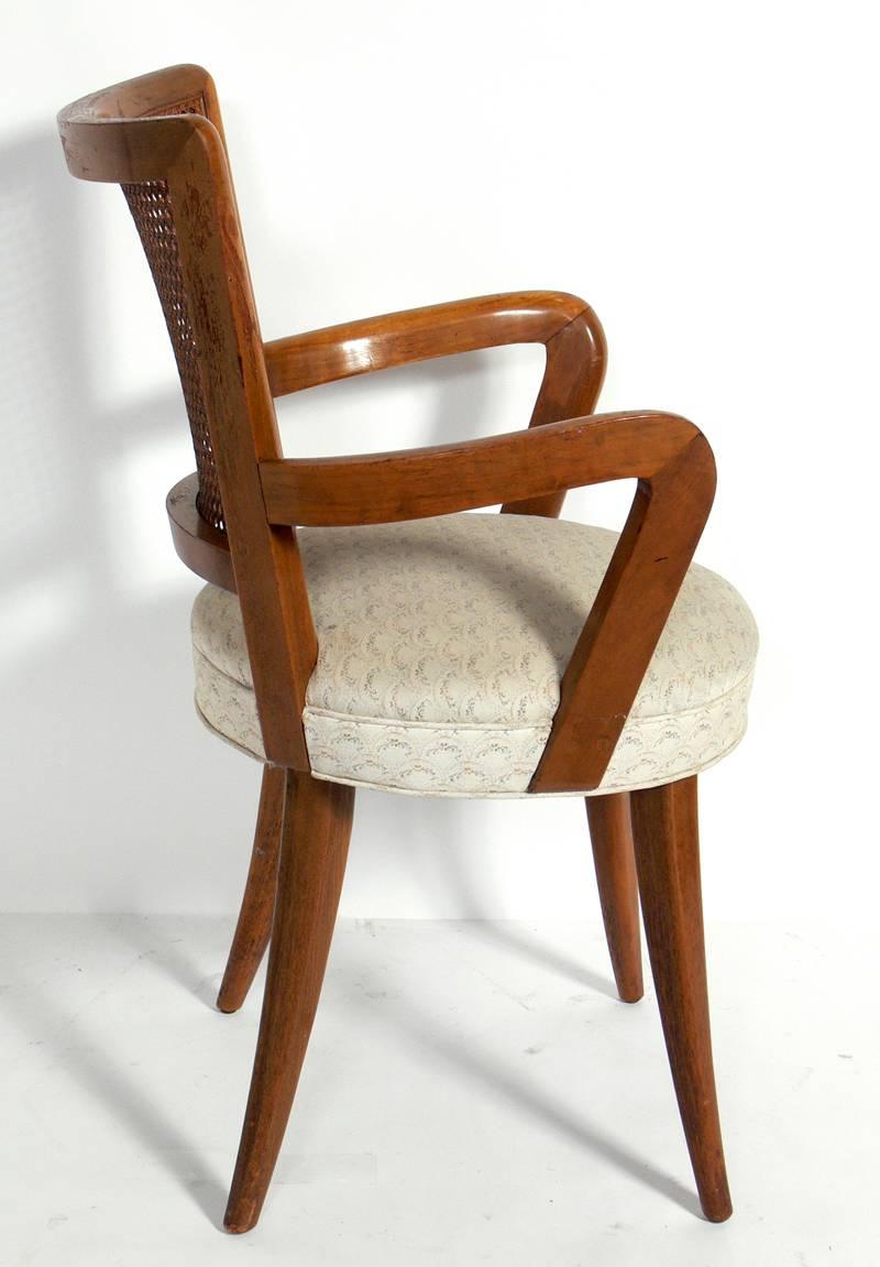 Mid-Century Modern Set of Four Dining Chairs in the Manner of Vladimir Kagan