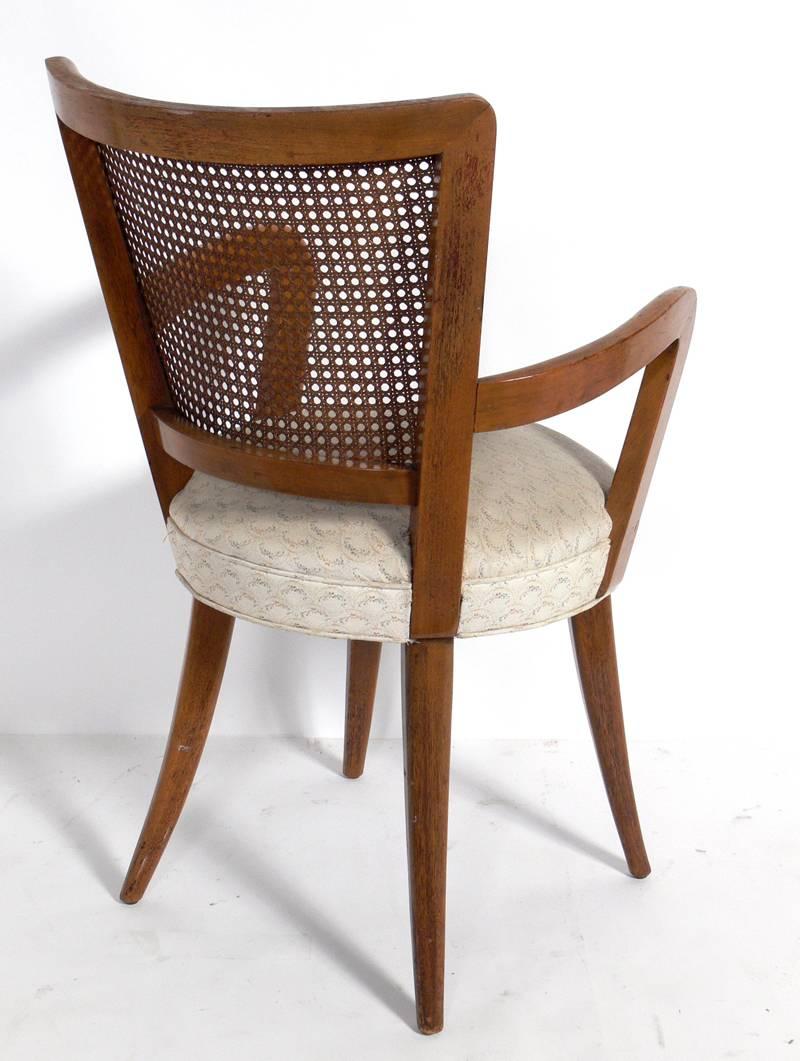 American Set of Four Dining Chairs in the Manner of Vladimir Kagan