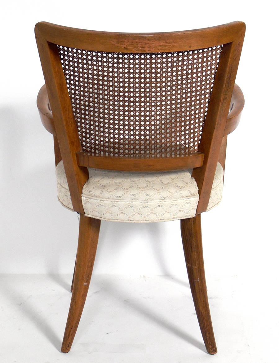 Set of Four Dining Chairs in the Manner of Vladimir Kagan In Good Condition In Atlanta, GA