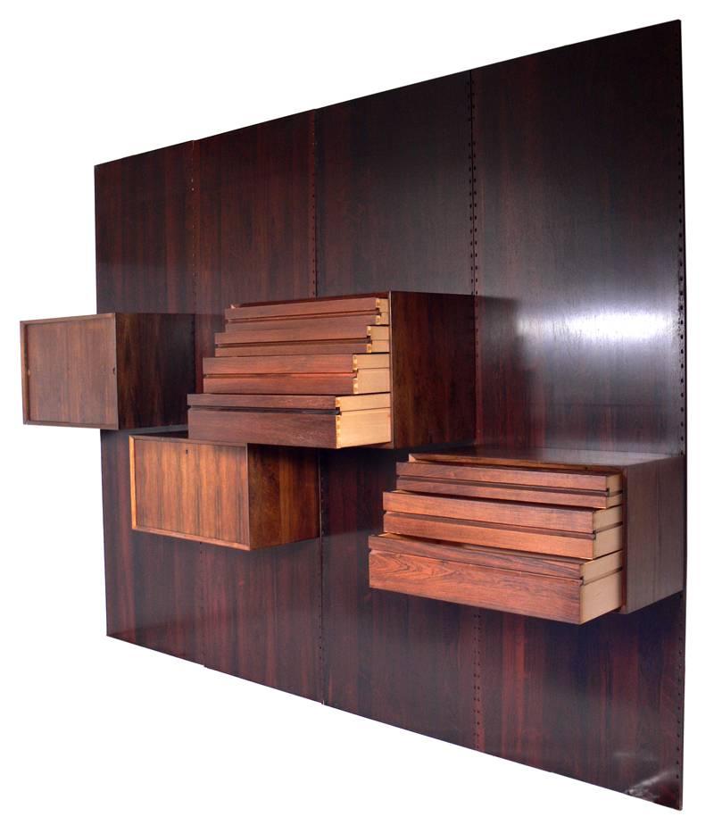 Mid-Century Modern Danish Modern Rosewood Wall Unit by Poul Cadovius