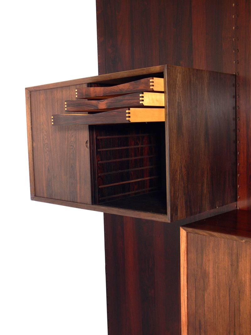 Mid-20th Century Danish Modern Rosewood Wall Unit by Poul Cadovius