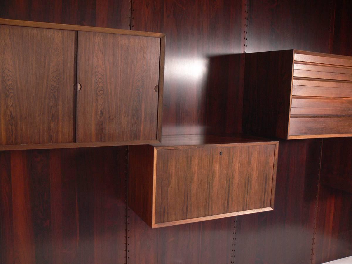 Danish Modern Rosewood Wall Unit by Poul Cadovius 1