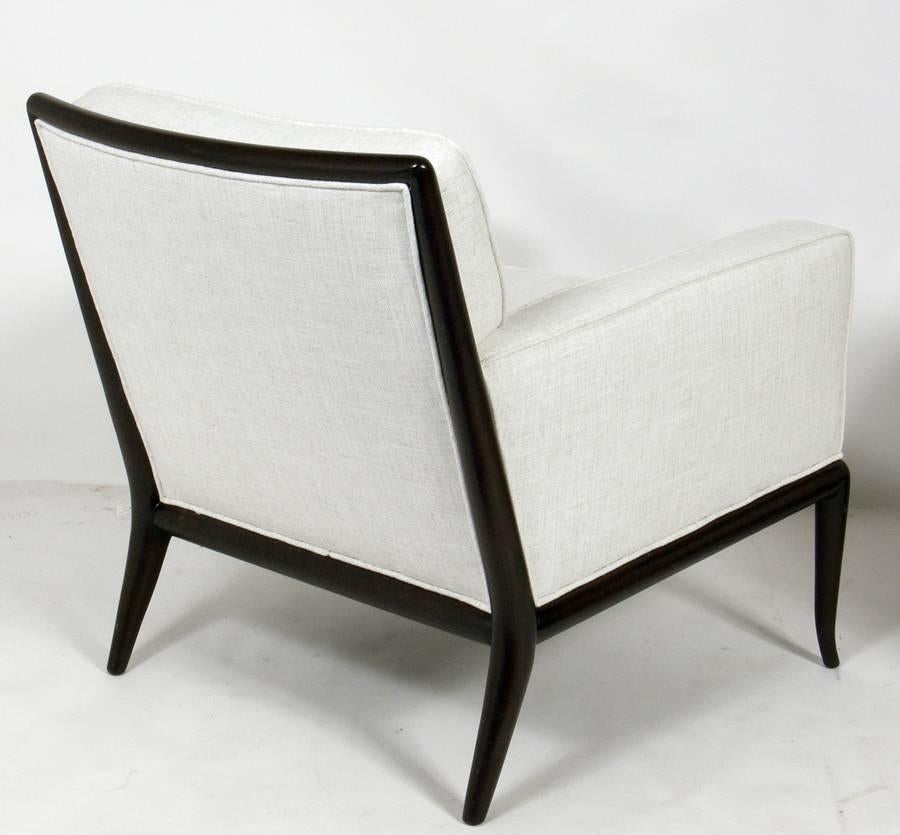 American Pair of Lounge Chairs by T.H. Robsjohn Gibbings 