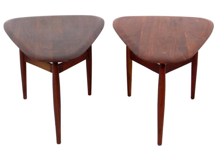 Danish Modern Teak Side Tables by Illum Wikkelso and Johannes Aasbjerg In Good Condition For Sale In Atlanta, GA