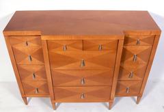 Tall Satinwood Chest by Baker