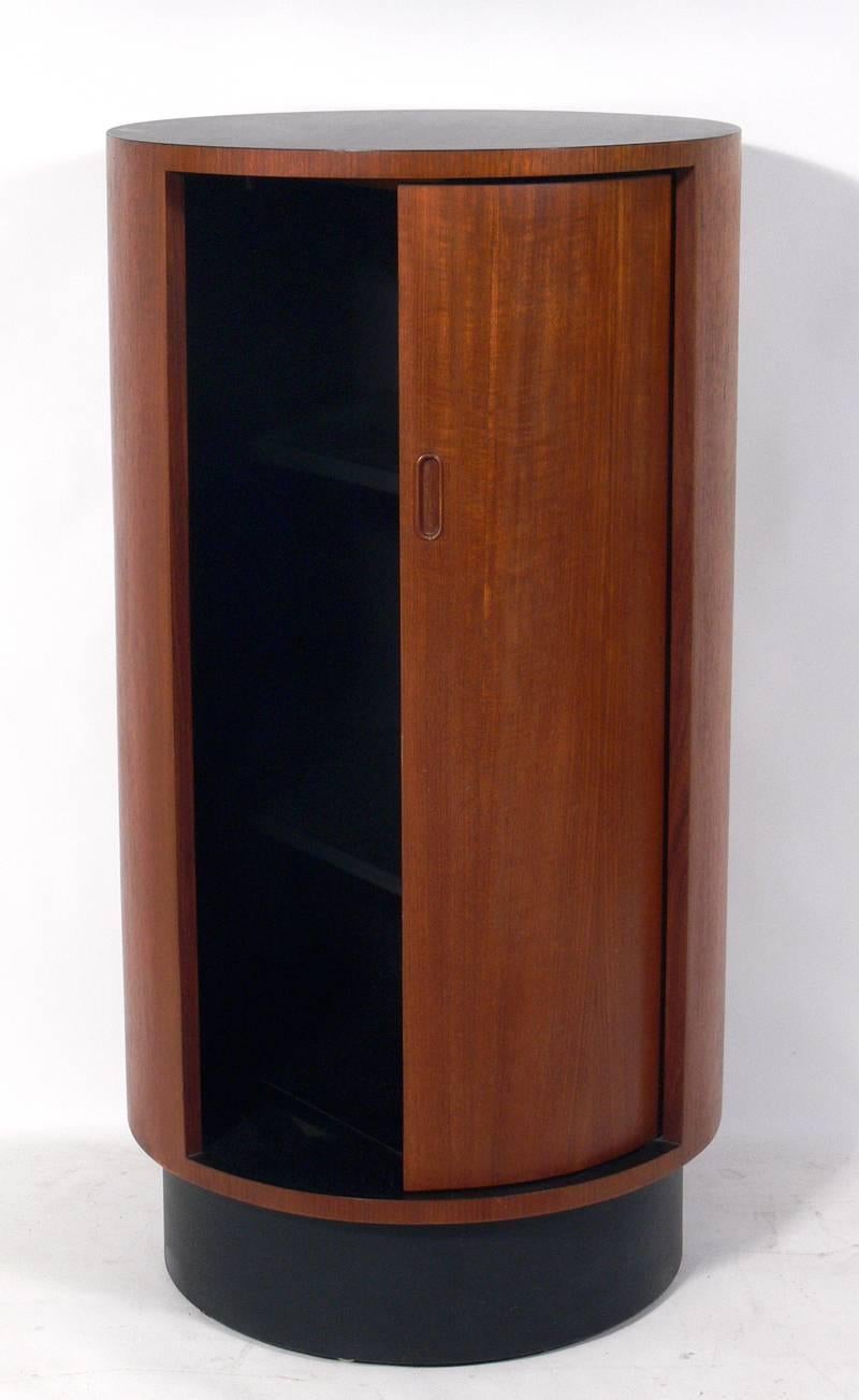 round liquor cabinet