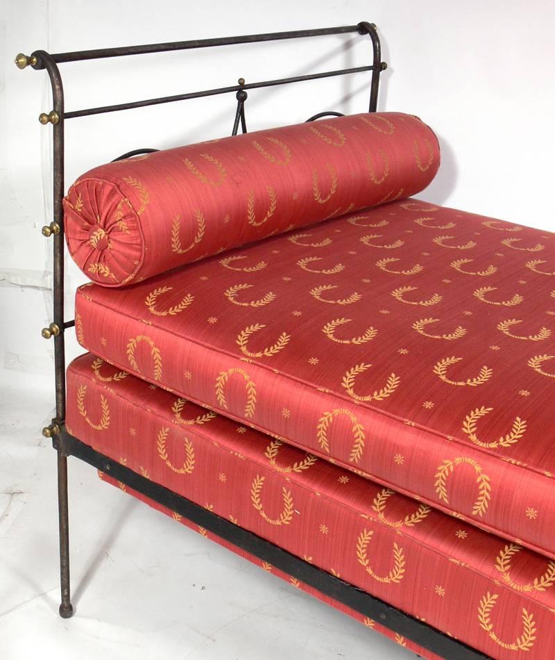 19th Century French Iron and Brass Campaign Daybed (Kampagne)