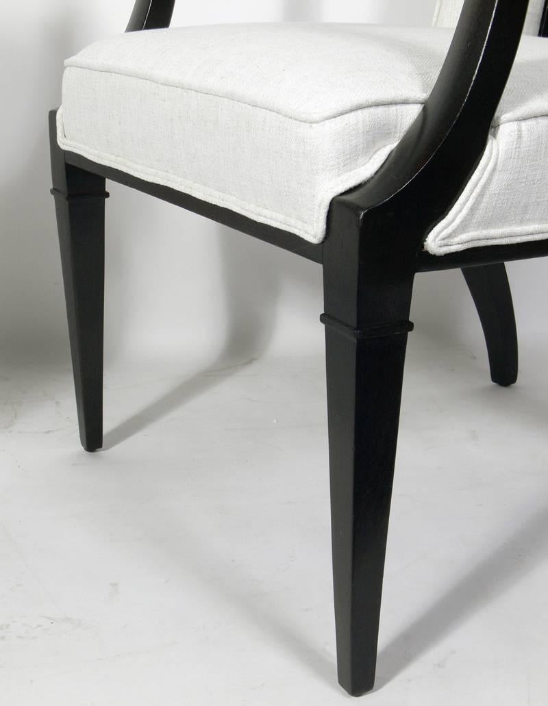 Pair of Elegant Fret Back Chairs Attributed to Grosfeld House In Excellent Condition In Atlanta, GA