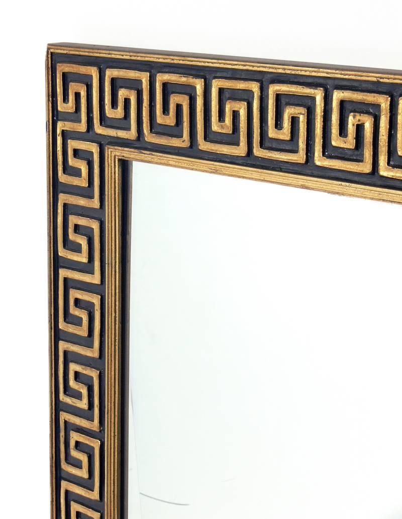 greek key mirror gold