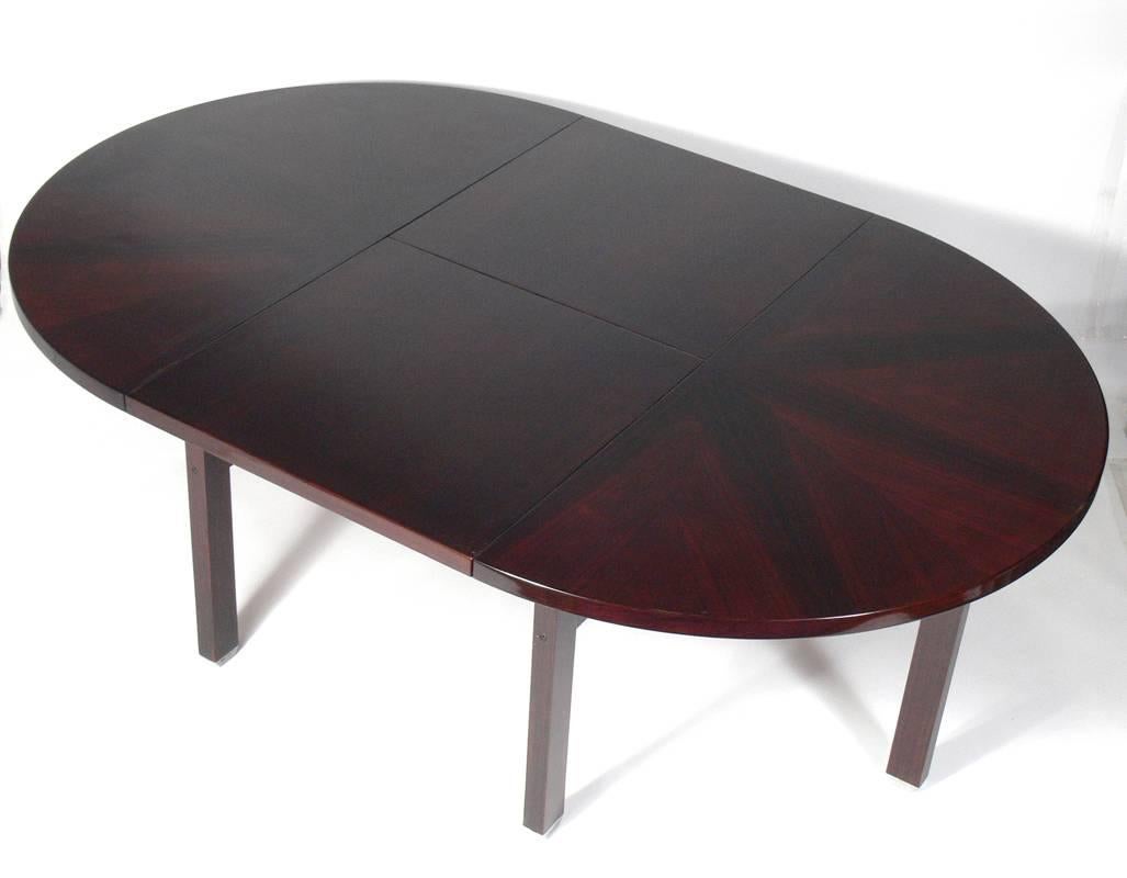 Italian Rosewood Dining Table by Ico Parisi for MIM, Seats Four-Eight