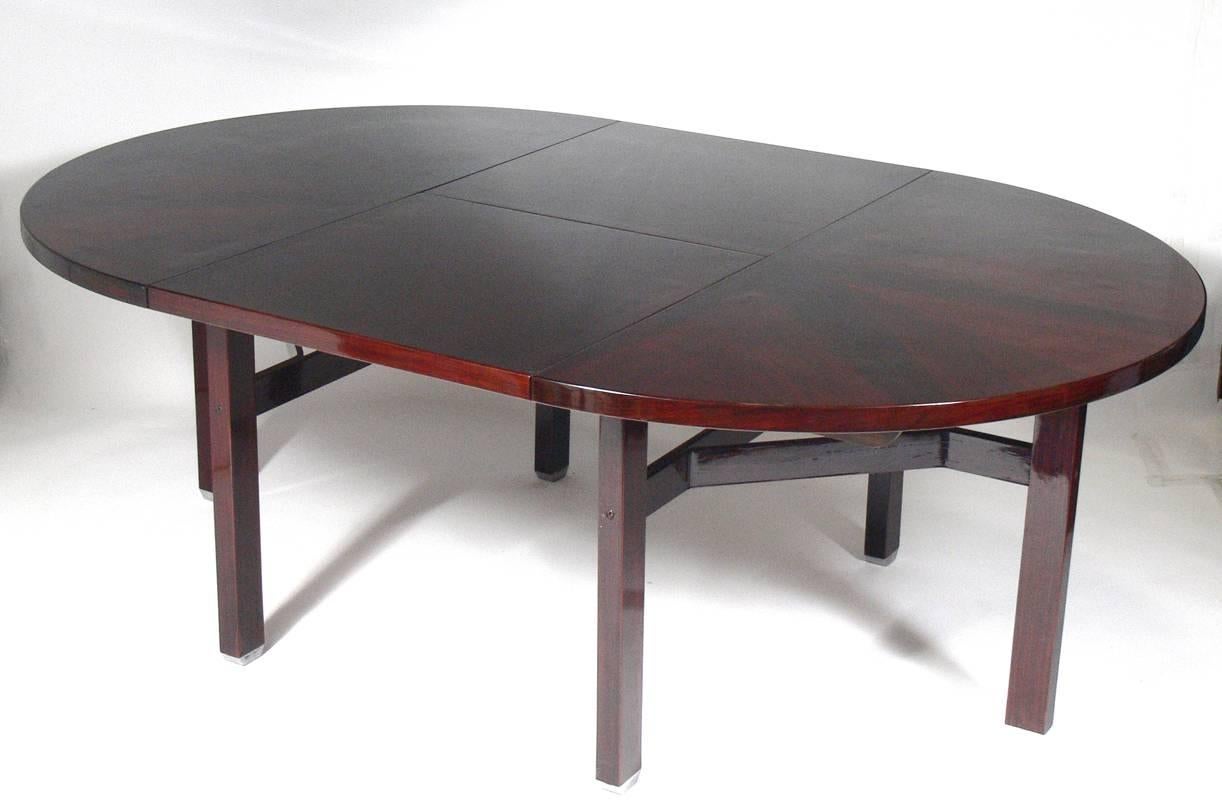Rosewood Dining Table by Ico Parisi for MIM, Seats Four-Eight In Good Condition In Atlanta, GA