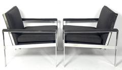 Pair of Clean Lined Lounge Chairs by John Vesey