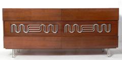 Six-Drawer Chest with Sculptural Hardware by Edmund Spence