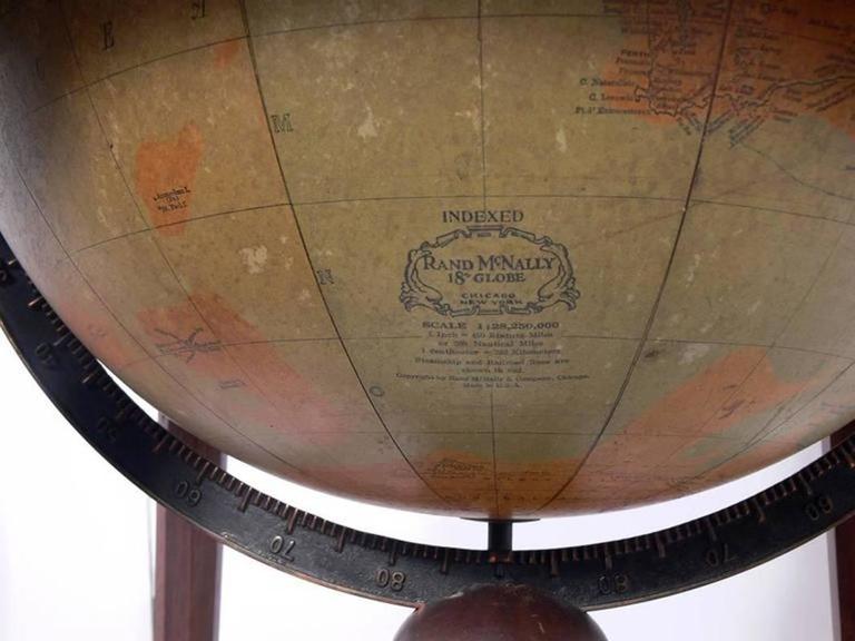 1930s Art Deco Globe by Rand McNally at 1stdibs