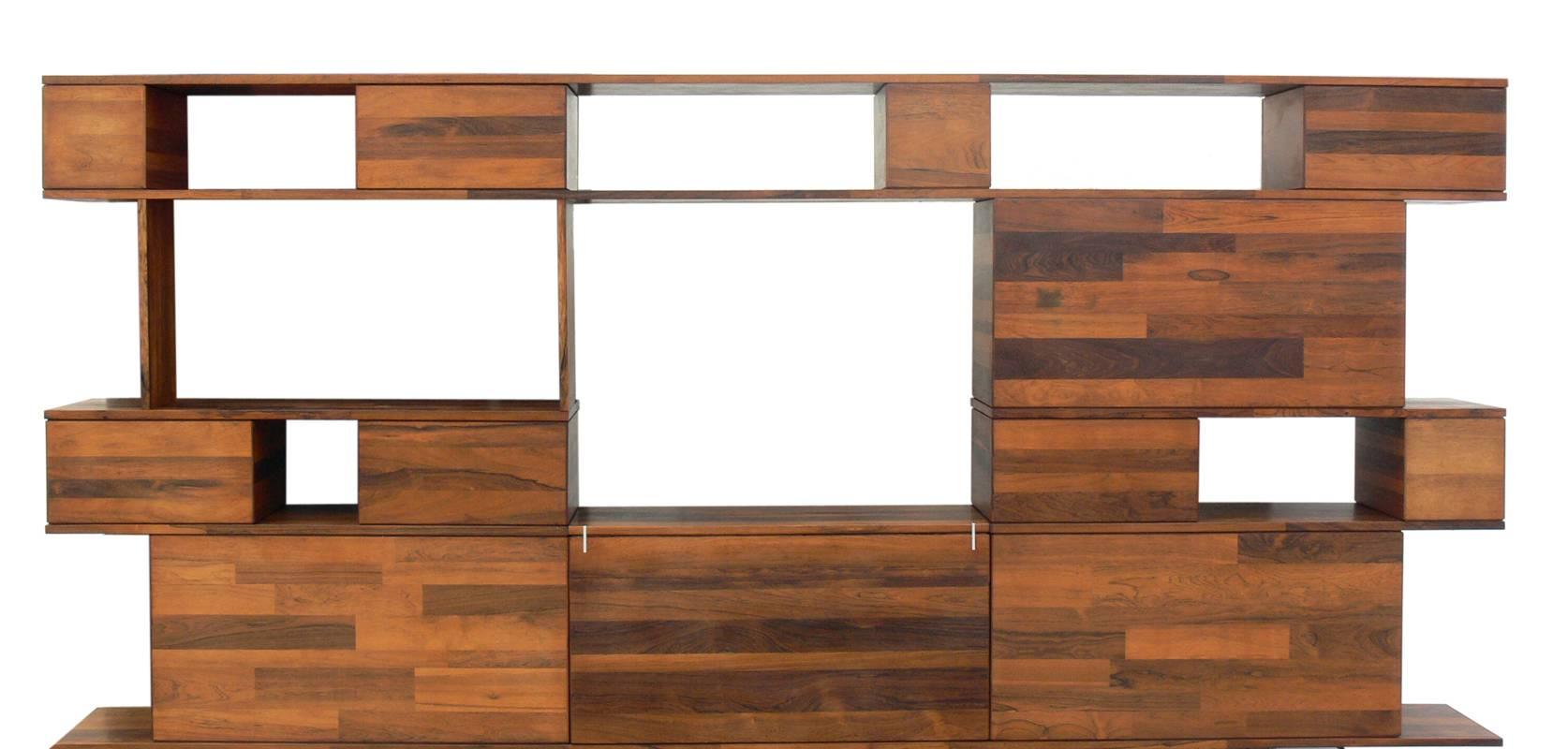 Wood Unique Large-Scale Room Divider Credenza by Jorge Zalszupin
