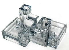 Wilber Orme "Pristine Table Architecture" Art Deco Glass Candleholders