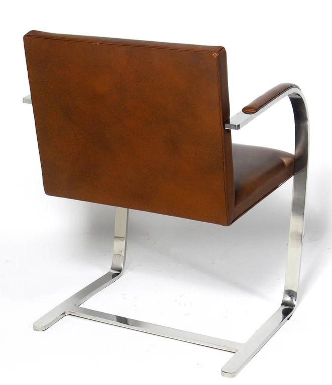 Set of Six Knoll Brno Chrome and Leather Dining Chairs at 1stDibs