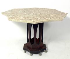 Harvey Probber Terrazzo and Walnut Dining Table