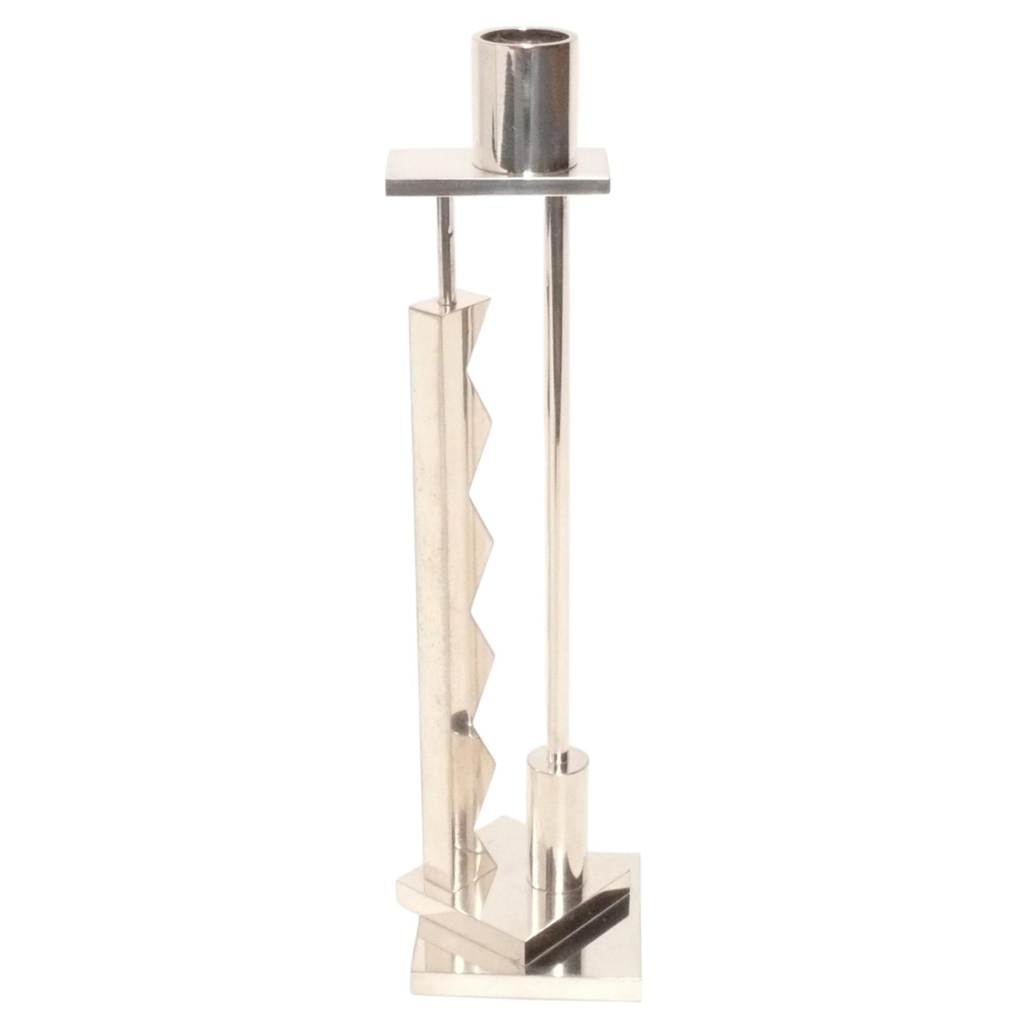Ettore Sottsass Swid Powell Candlestick Abstract Architectural Form Mid Century