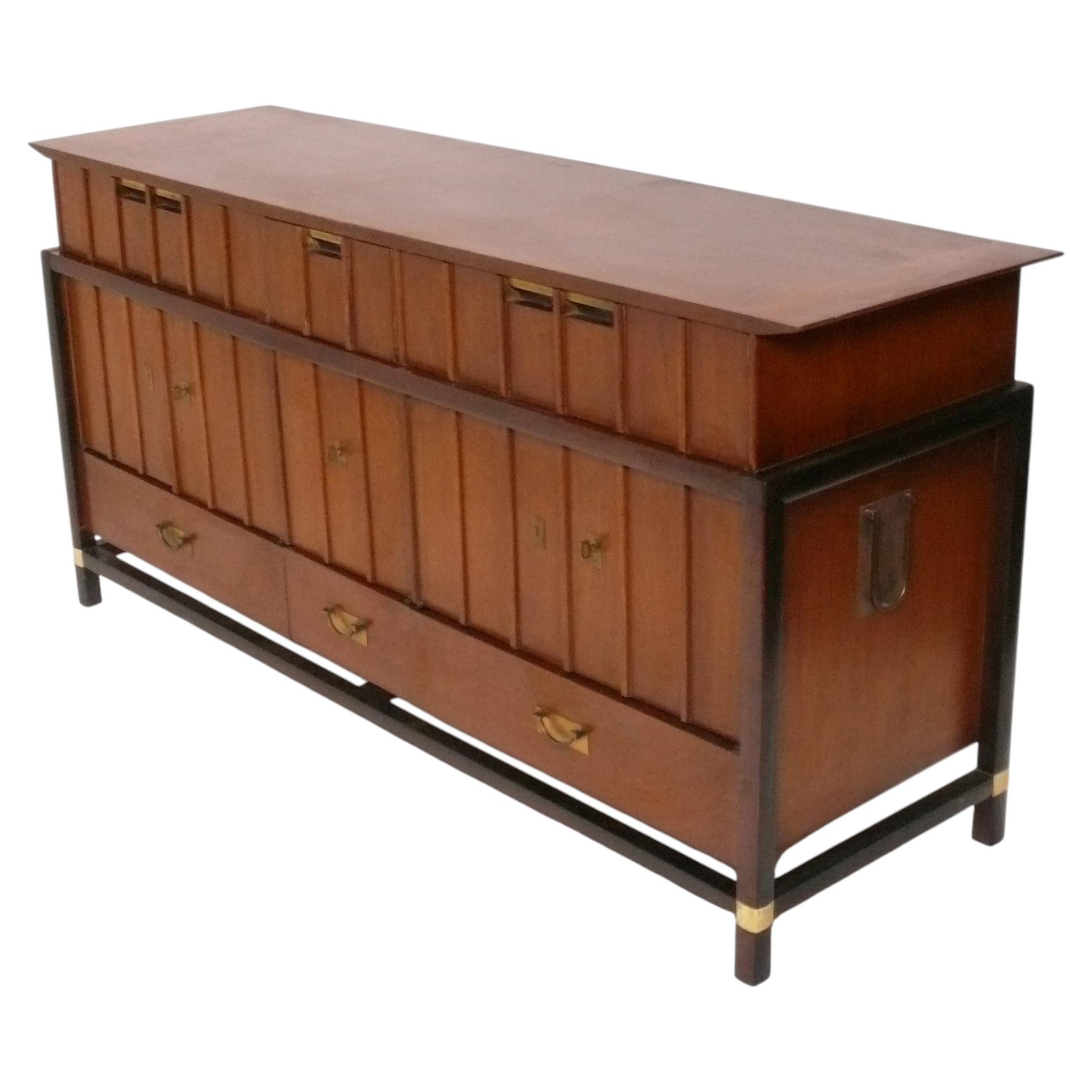 Chinoiserie Mid Century Credenza by Hickory Dresser Chest Refinished Your Color For Sale