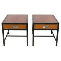 Michael Taylor for Baker Clean Lined End Tables or Night Stands