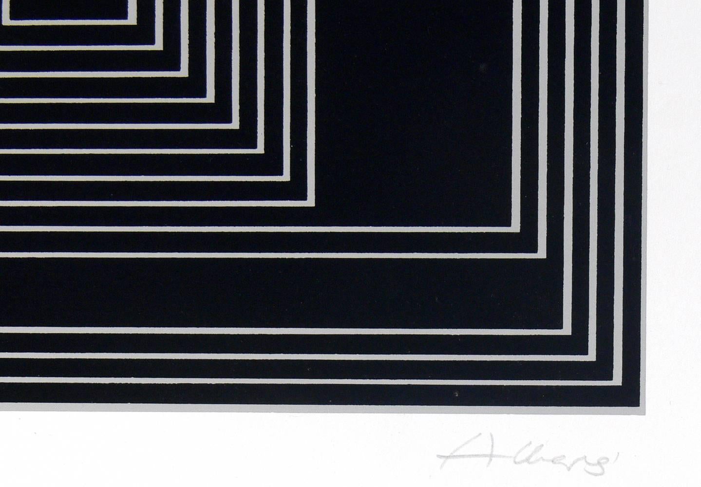 Lacquered Pair of Geometric Lithographs by Josef Albers