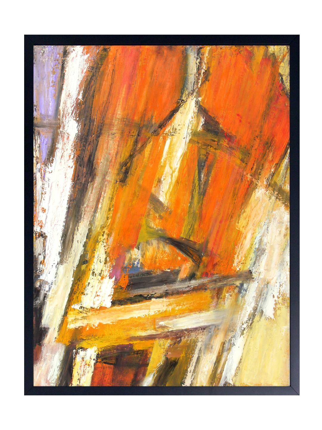 Pair of Vibrant, 1970s Abstract Paintings For Sale at 1stdibs