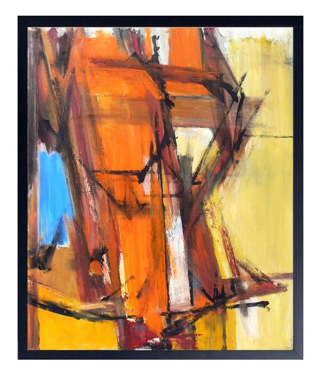 Pair of Vibrant, 1970s Abstract Paintings at 1stDibs