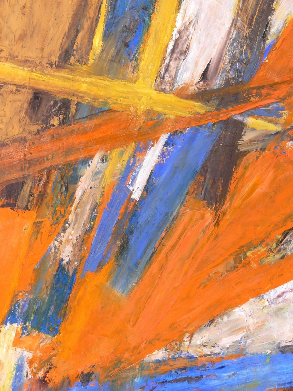 Pair of Vibrant 1970s Abstract Paintings 3 For Sale at 1stdibs