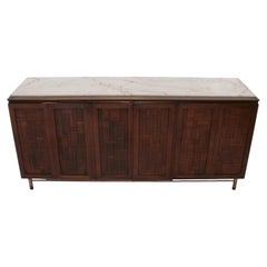 Mid Century Modern Marble Top Credenza or Chest by Bert England for Johnson