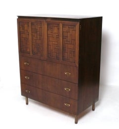 Mid Century Modern Tall Chest or Dresser by Bert England for Johnson Furniture