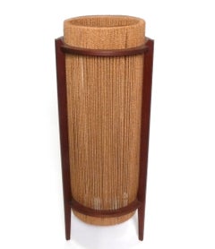 Lampe danoise moderne en teck et corde de sisal, conçue par Ib Fabiansen pour Fog & Mørup Mid Century