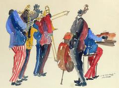 Sélection de peintures sur le thème du jazz du milieu du siècle dernier