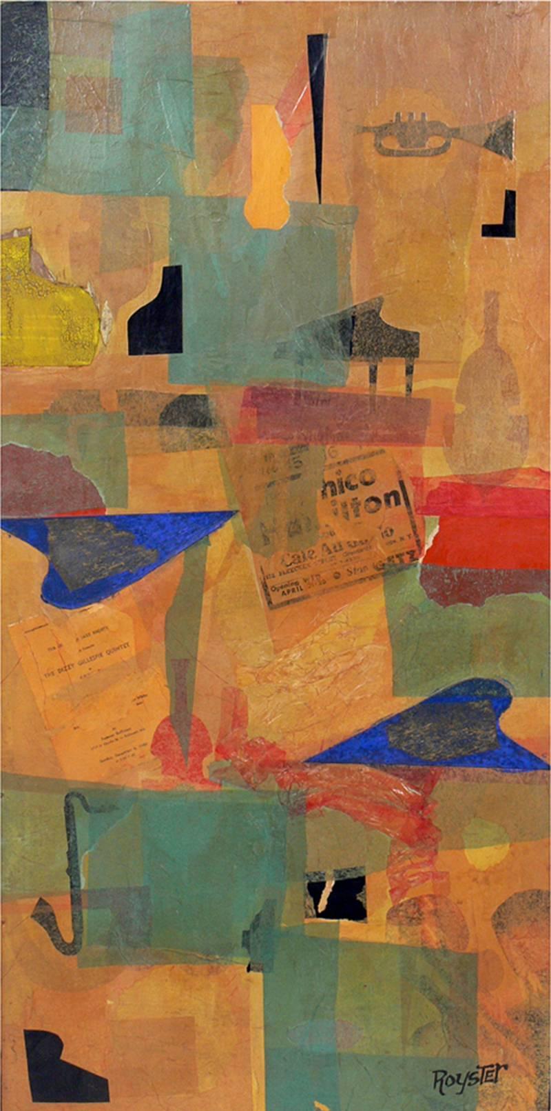 Américain Sélection de peintures sur le thème du jazz du milieu du siècle dernier en vente
