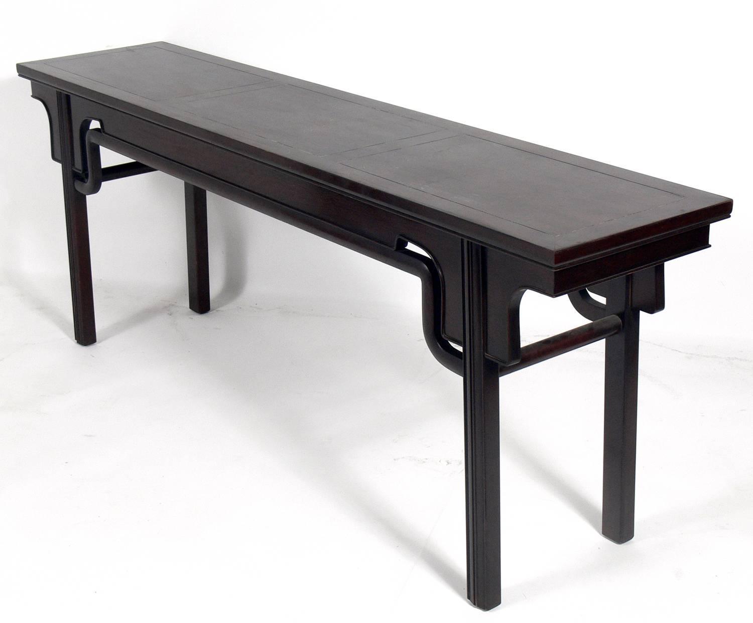 Asian Inspired Console Table by Michael Taylor for Baker at 1stdibs