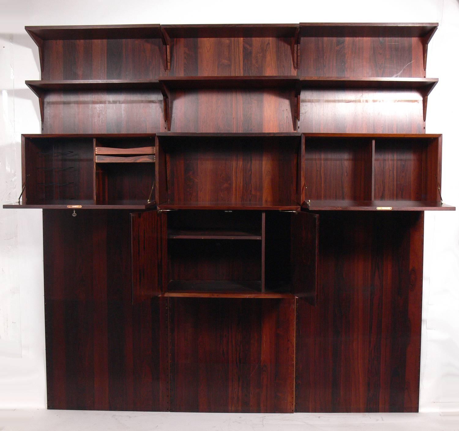 Mid-Century Modern Danish Modern Rosewood Wall Unit #2 by Poul Cadovius