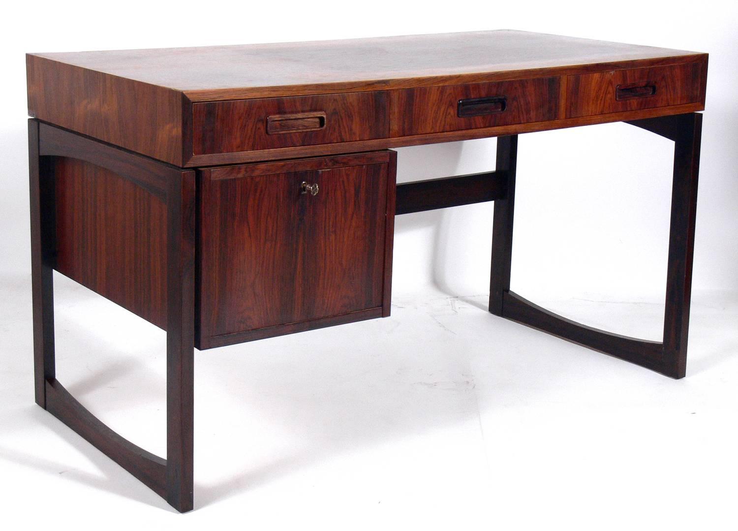 Mid-Century Modern Danish Modern Rosewood Desk