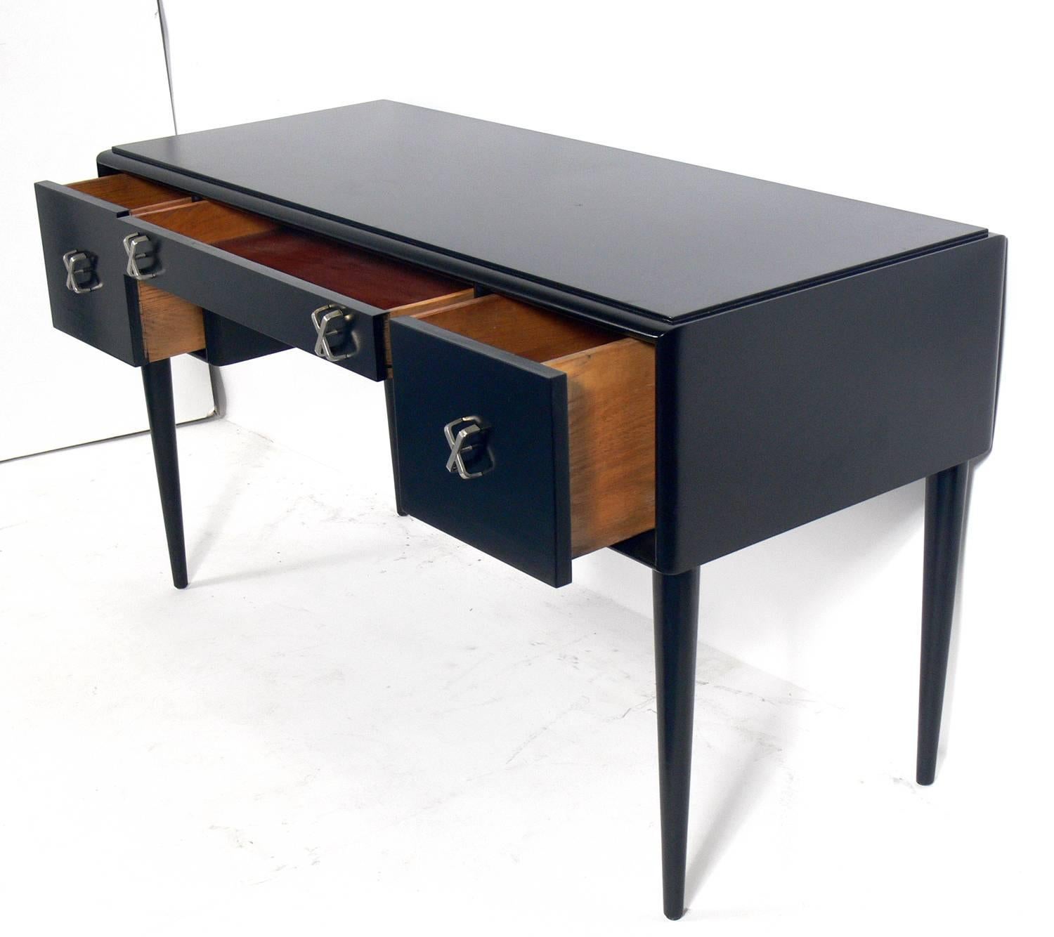 Lacquered Elegant Desk or Vanity Designed by Paul Frankl