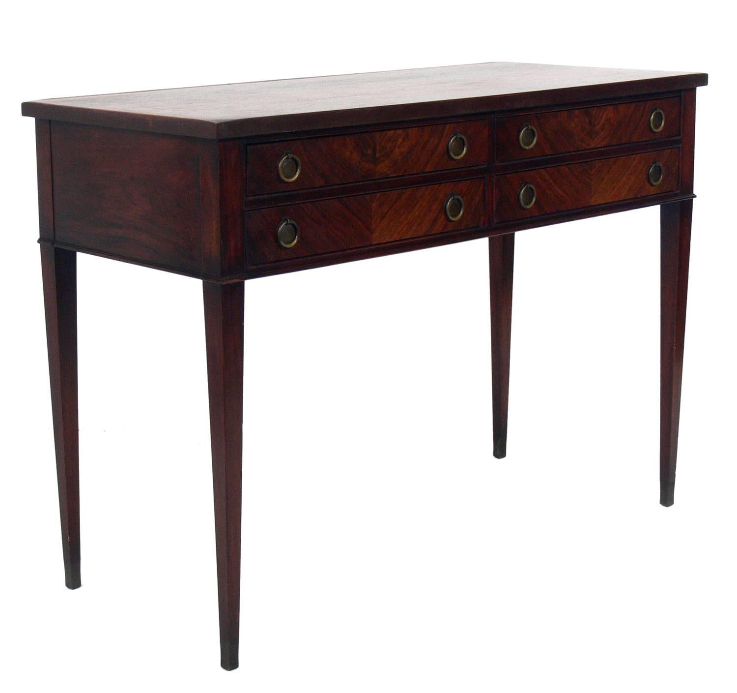 Mid-Century Modern Clean Lined Danish Modern Rosewood Console