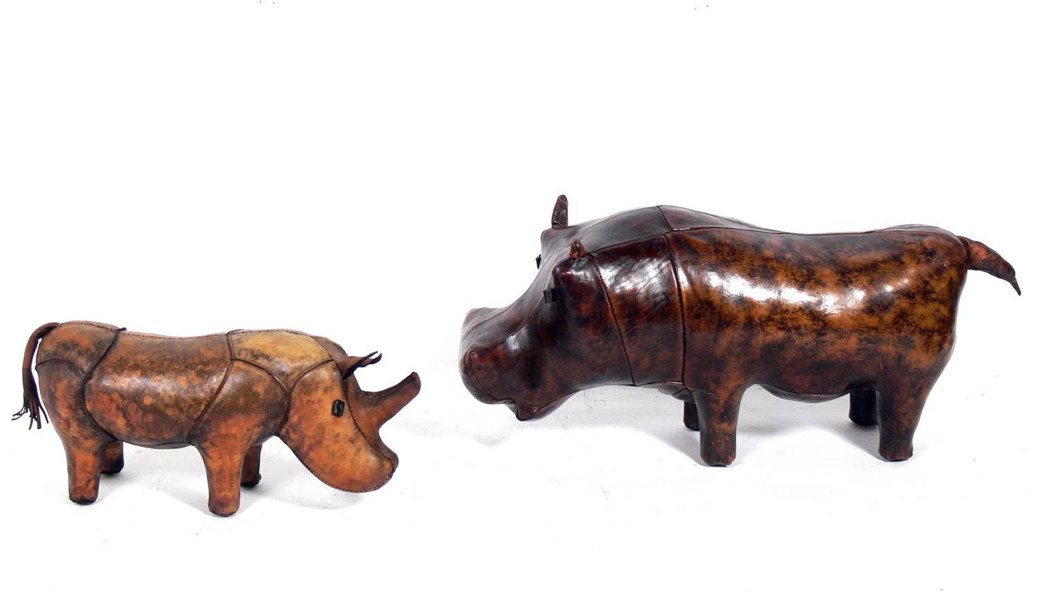 Industrial Menagerie of Abercrombie & Fitch Leather Animals and Footstools