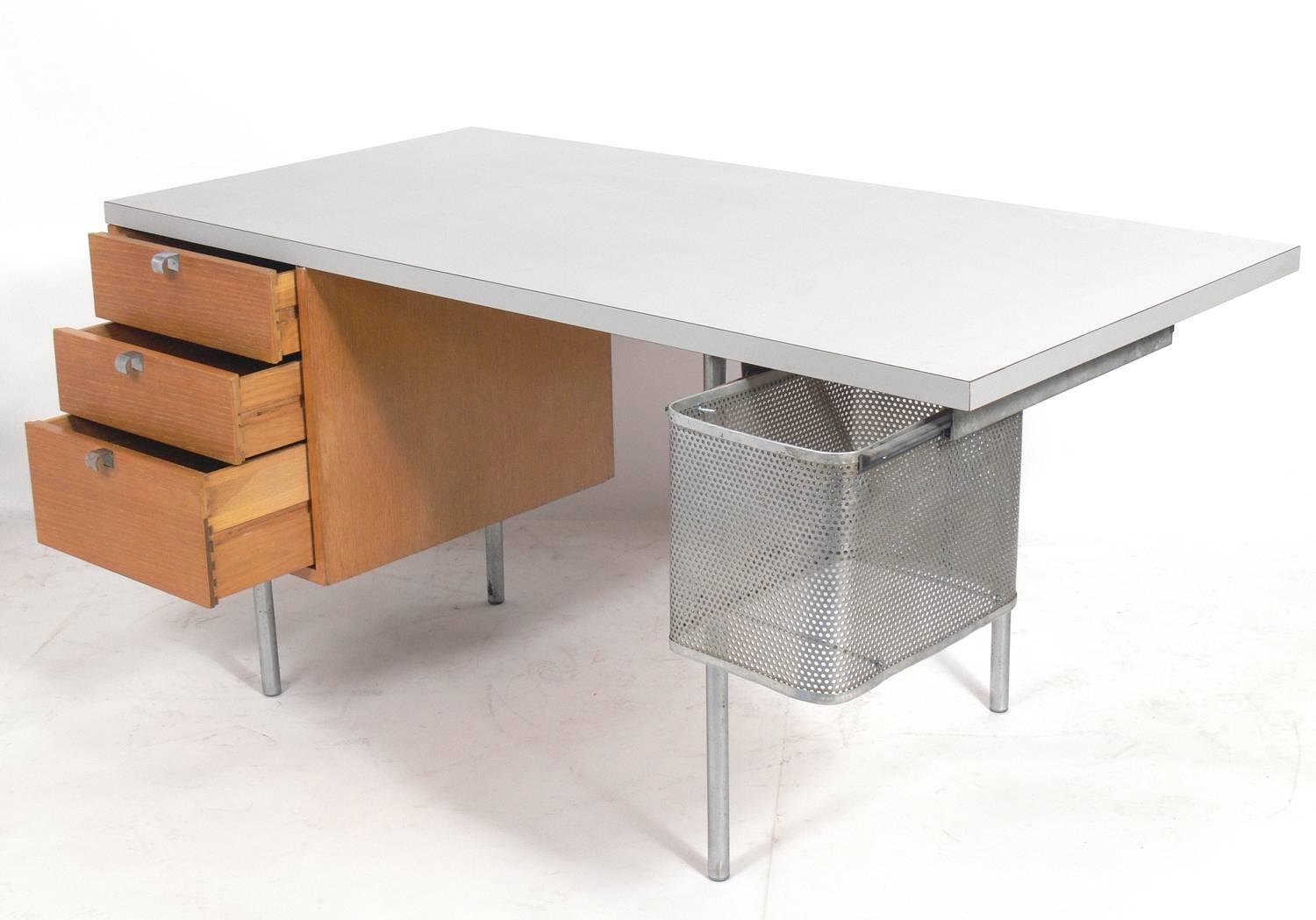 Mid-Century Modern Clean Lined Desk Designed by George Nelson for Herman Miller