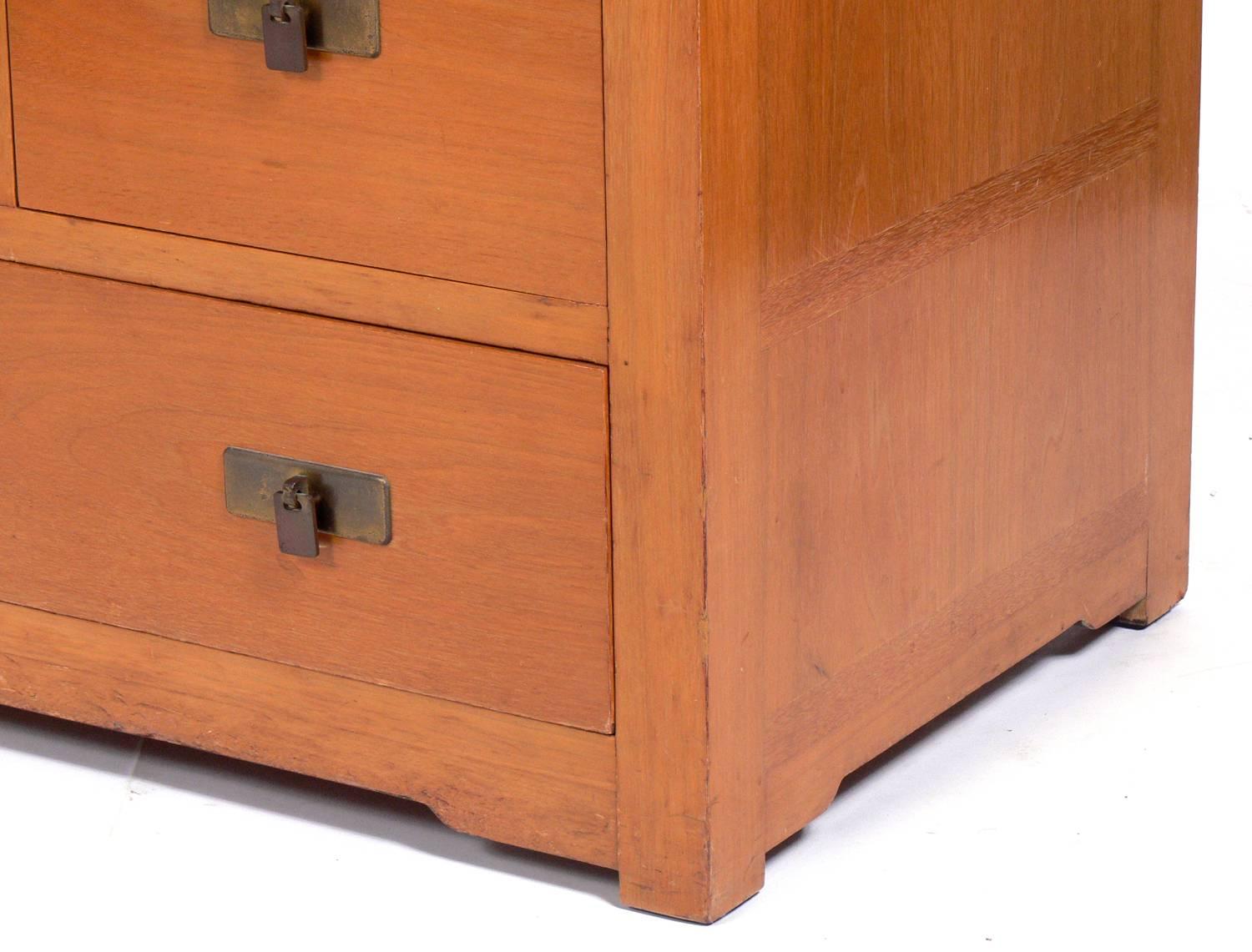 American Clean Lined Asian Inspired Dresser in the Manner of Dunbar