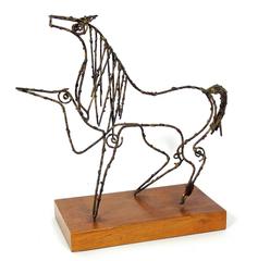 Unique Horse Sculpture by Marcello Fantoni