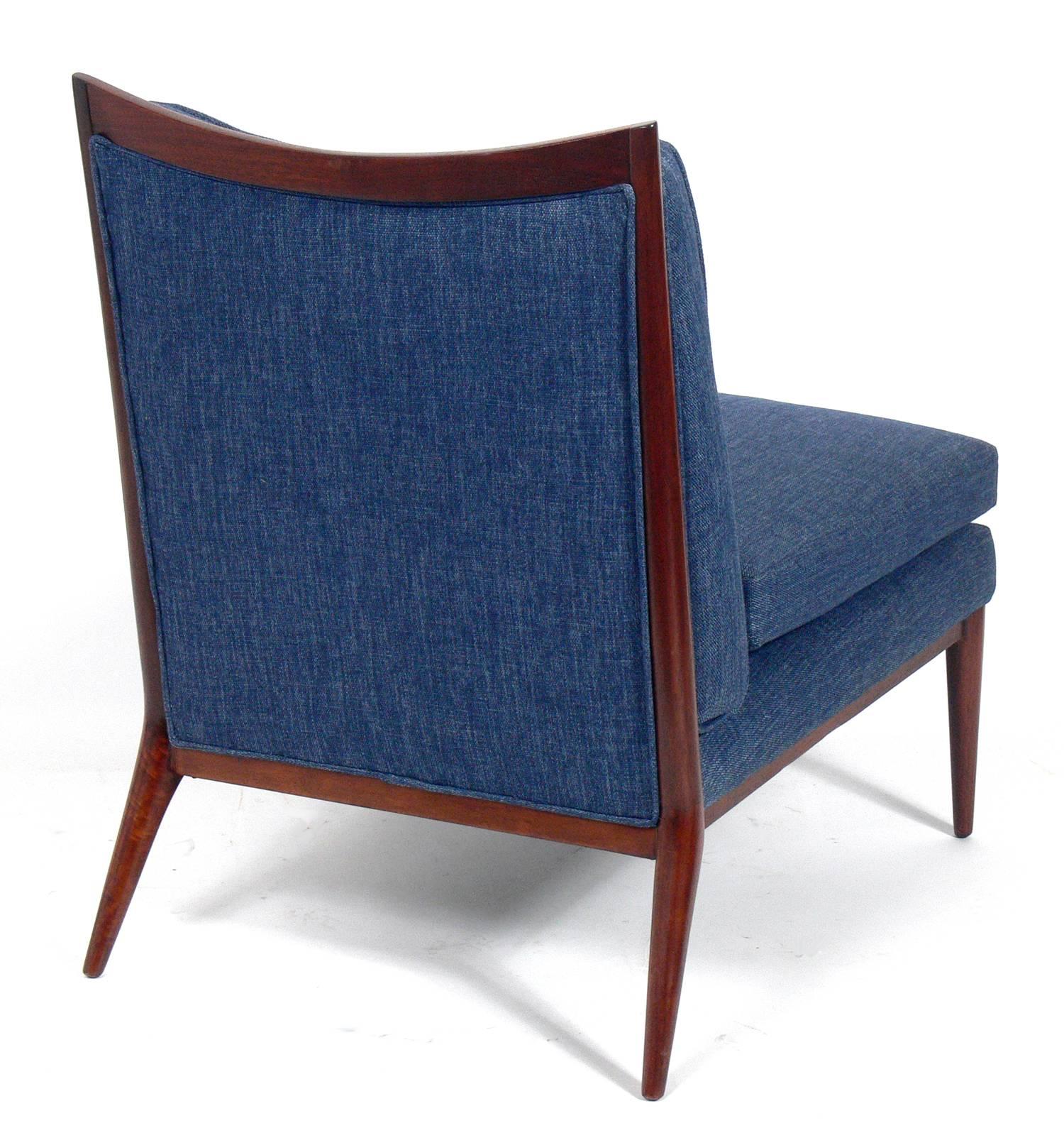 Mid-Century Modern Modernist Slipper Chair by Paul McCobb